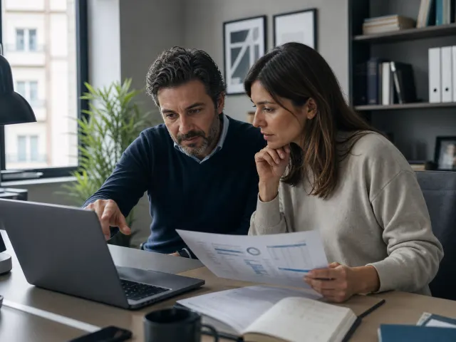 Two professionals reviewing account and licence usage
